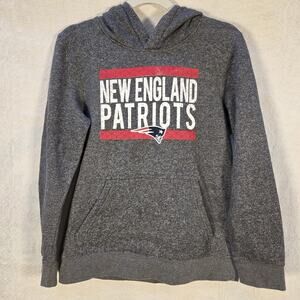 New England Patriots Hoodie Gen2‎ Gray Pullover Sweatshirt NFL Football Youth L